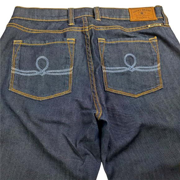 Lucky Brand 'Sofia' Boot Jeans Women's 4/27 Regular Blue Mid Rise Dark Wash - Picture 5 of 10